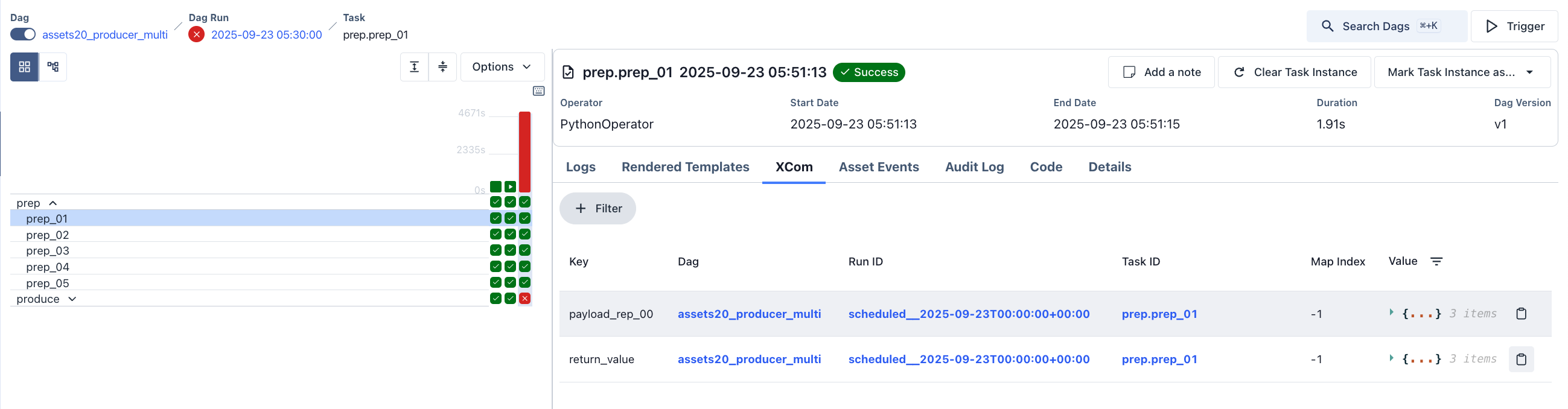 Task Instance - XCom tab (light mode)