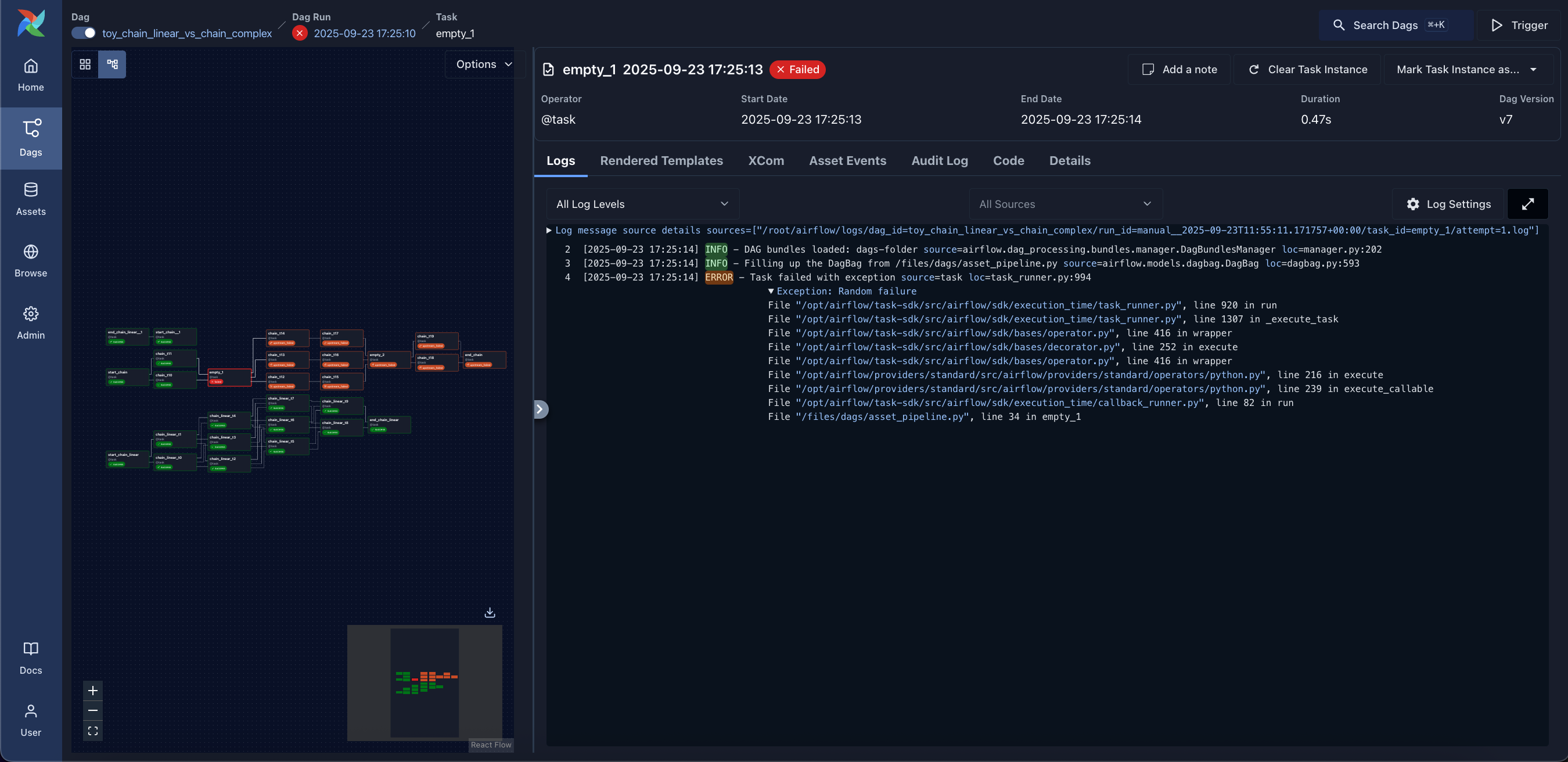 Task Logs (dark mode)
